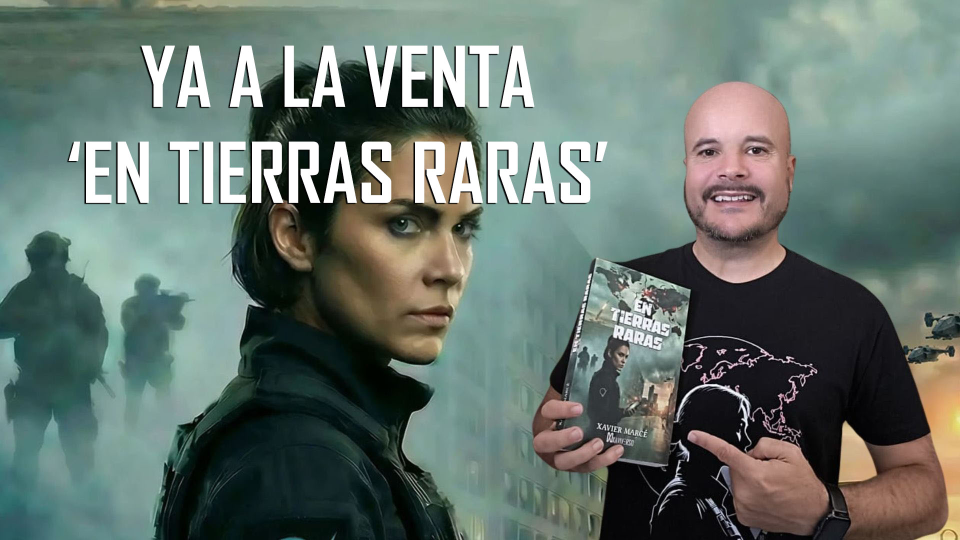 Banner del lanzamiento de En Tierras Raras con Xavier Marcé